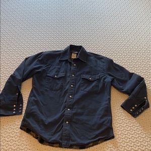 Unisex Wrangler Lined Denim Shirt - medium